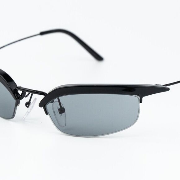 Prada Women Sunglasses Black Grey Rectangle PRB50S 1AB3C2 NEW AUTHENTIC main image 4